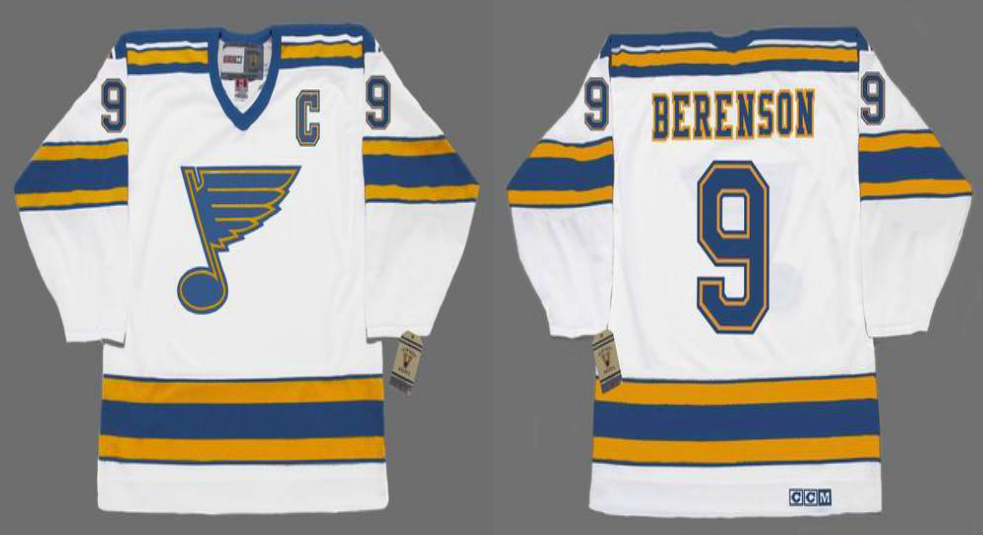 2019 Men St.Louis Blues #9 Berenson white CCM NHL jerseys->st.louis blues->NHL Jersey
